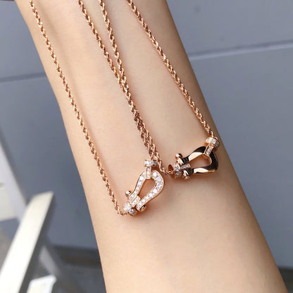 [LumiVibe]FORCE 10 PINK GOLD DIAMOND NECKLACE