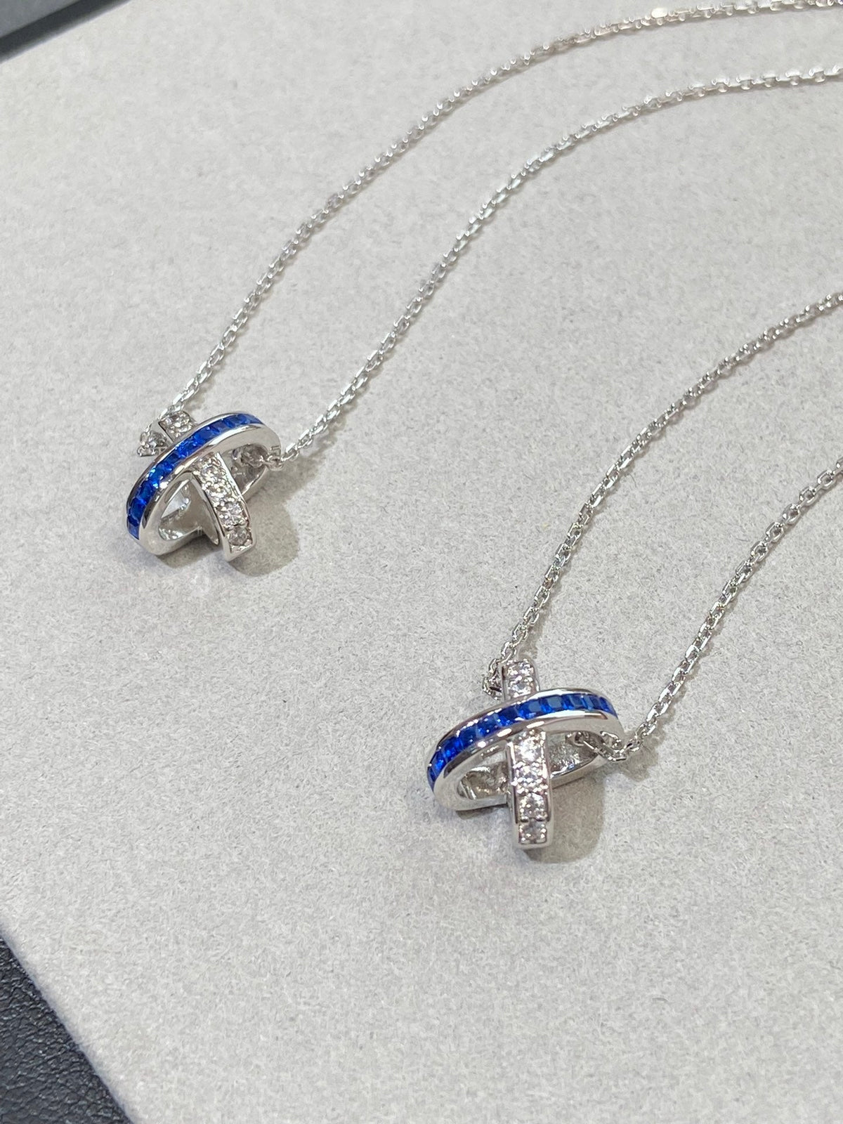 [LumiVibe]LIENS DIAMOND SILVER NECKLACE