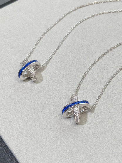 [LumiVibe]LIENS DIAMOND SILVER NECKLACE