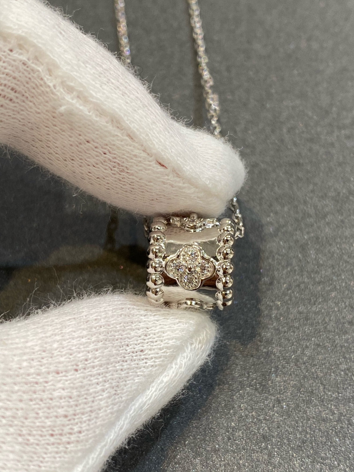 [LumiVibe]PERLEE PEDANT SIVLER DIAMOND NECKLACE