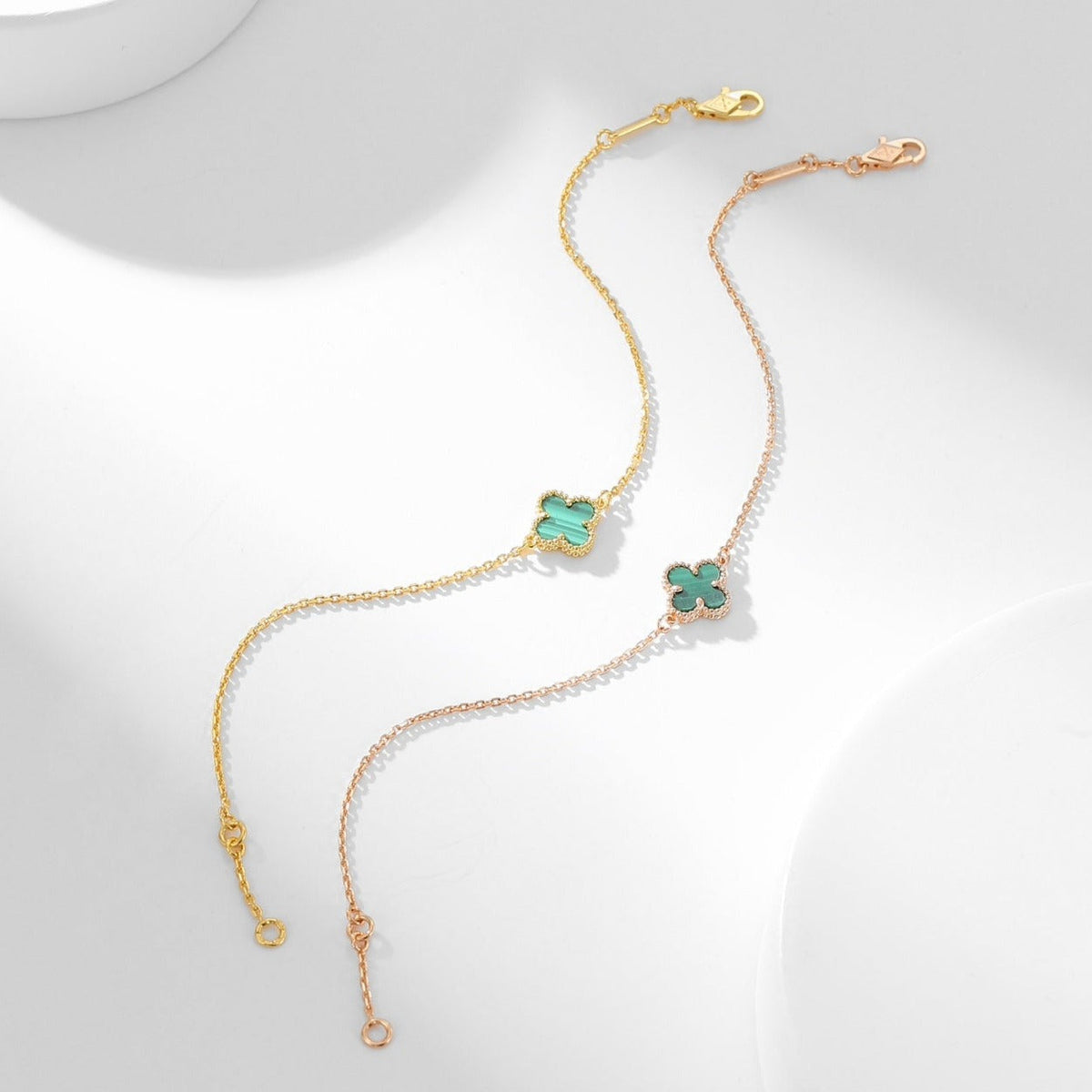 [LumiVibe]CLOVER BRACELET MALACHITE 1 MOTIF