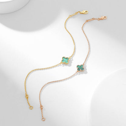 [LumiVibe]CLOVER BRACELET MALACHITE 1 MOTIF