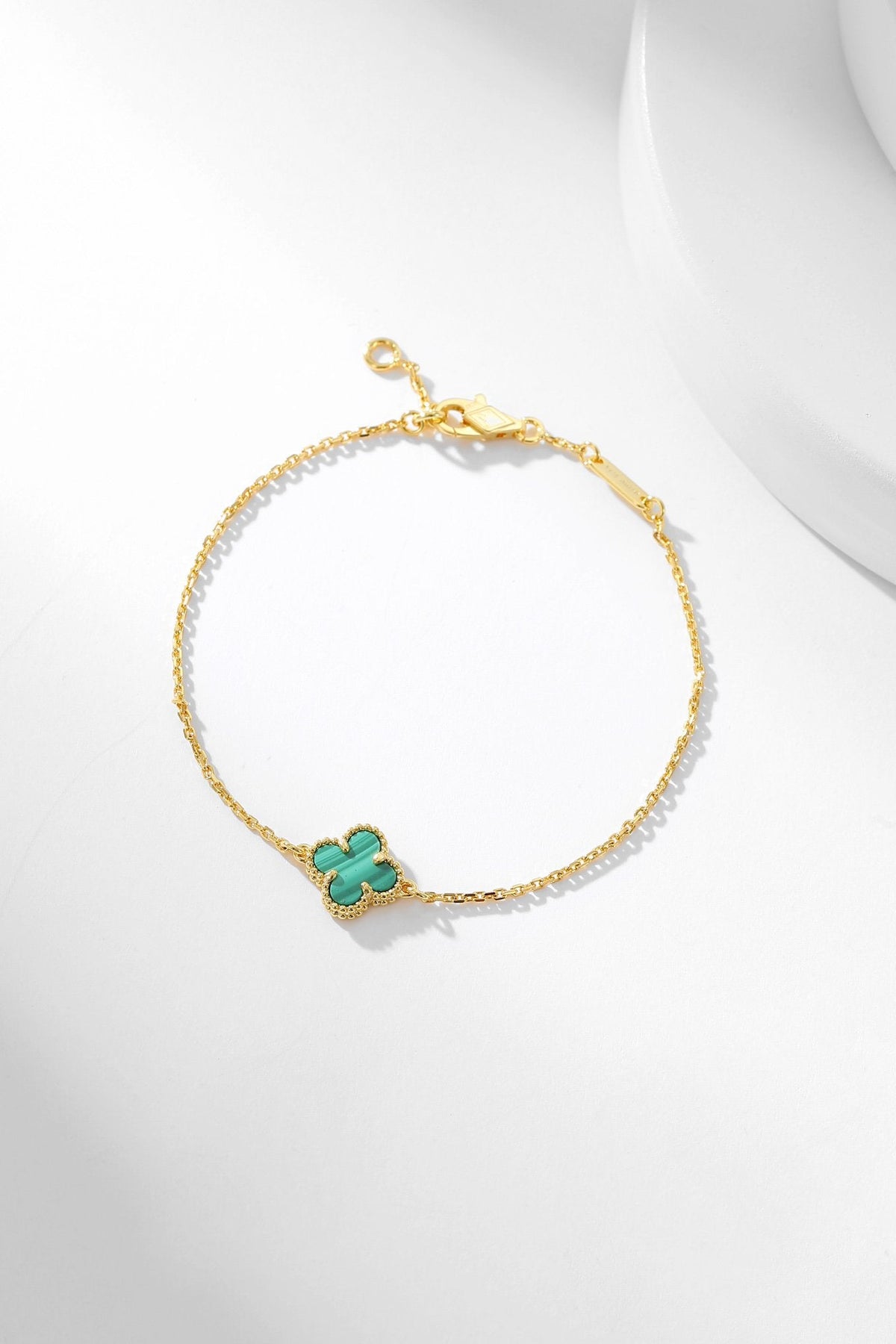 [LumiVibe]CLOVER BRACELET MALACHITE 1 MOTIF