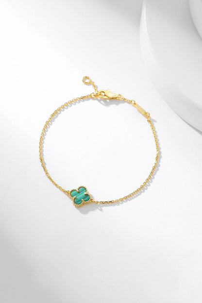 [LumiVibe]CLOVER BRACELET MALACHITE 1 MOTIF