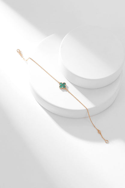 [LumiVibe]CLOVER BRACELET MALACHITE 1 MOTIF