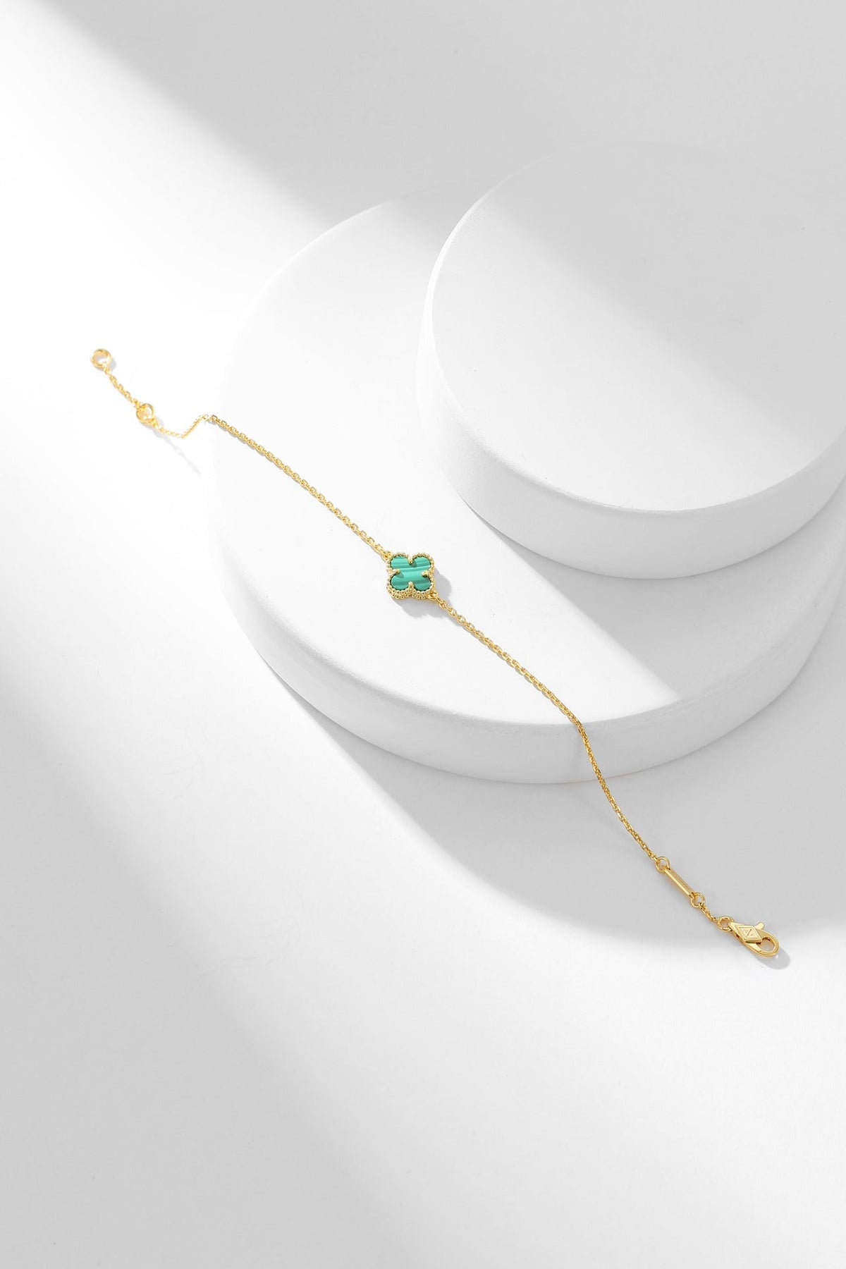 [LumiVibe]CLOVER BRACELET MALACHITE 1 MOTIF