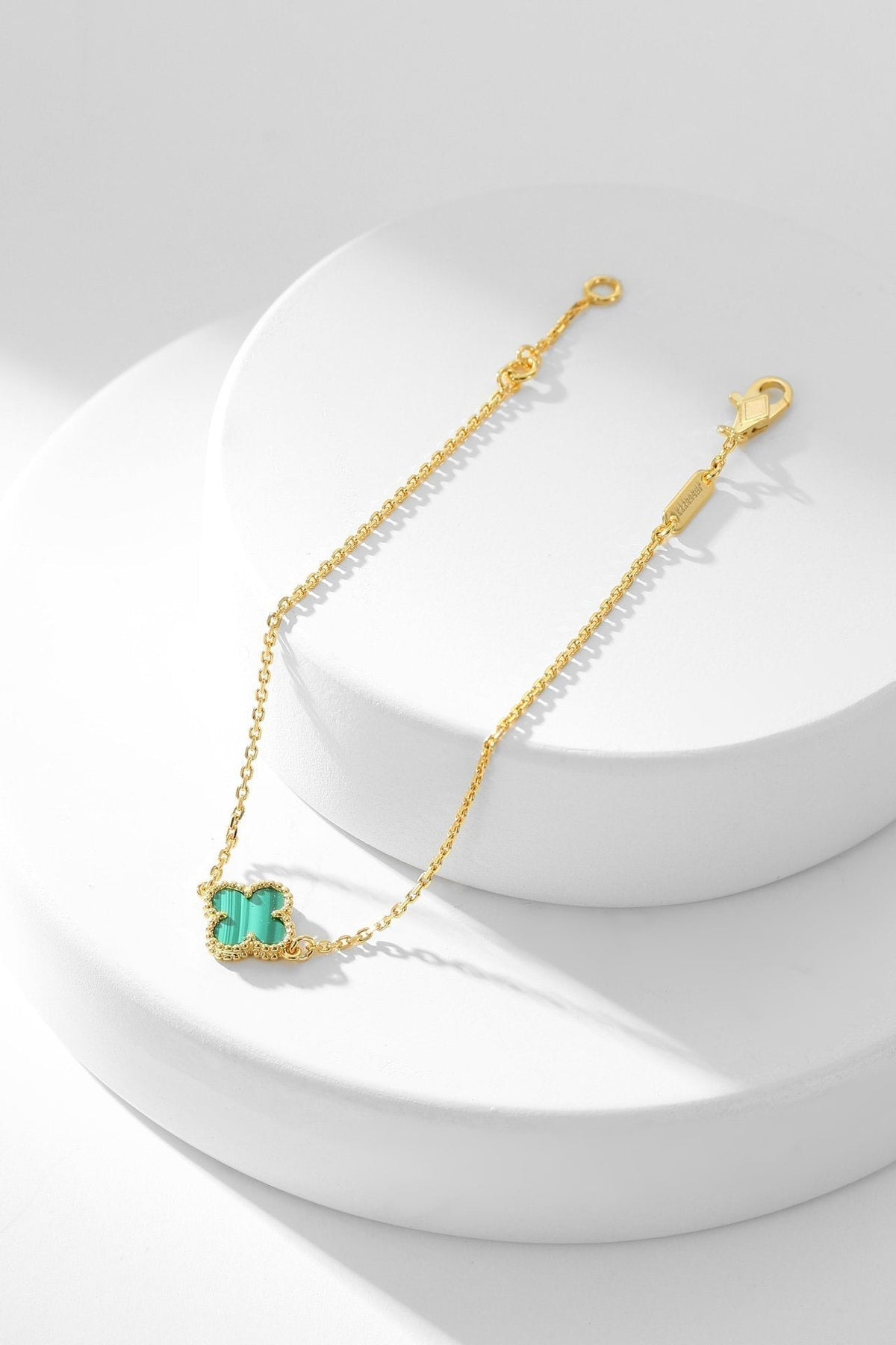 [LumiVibe]CLOVER BRACELET MALACHITE 1 MOTIF