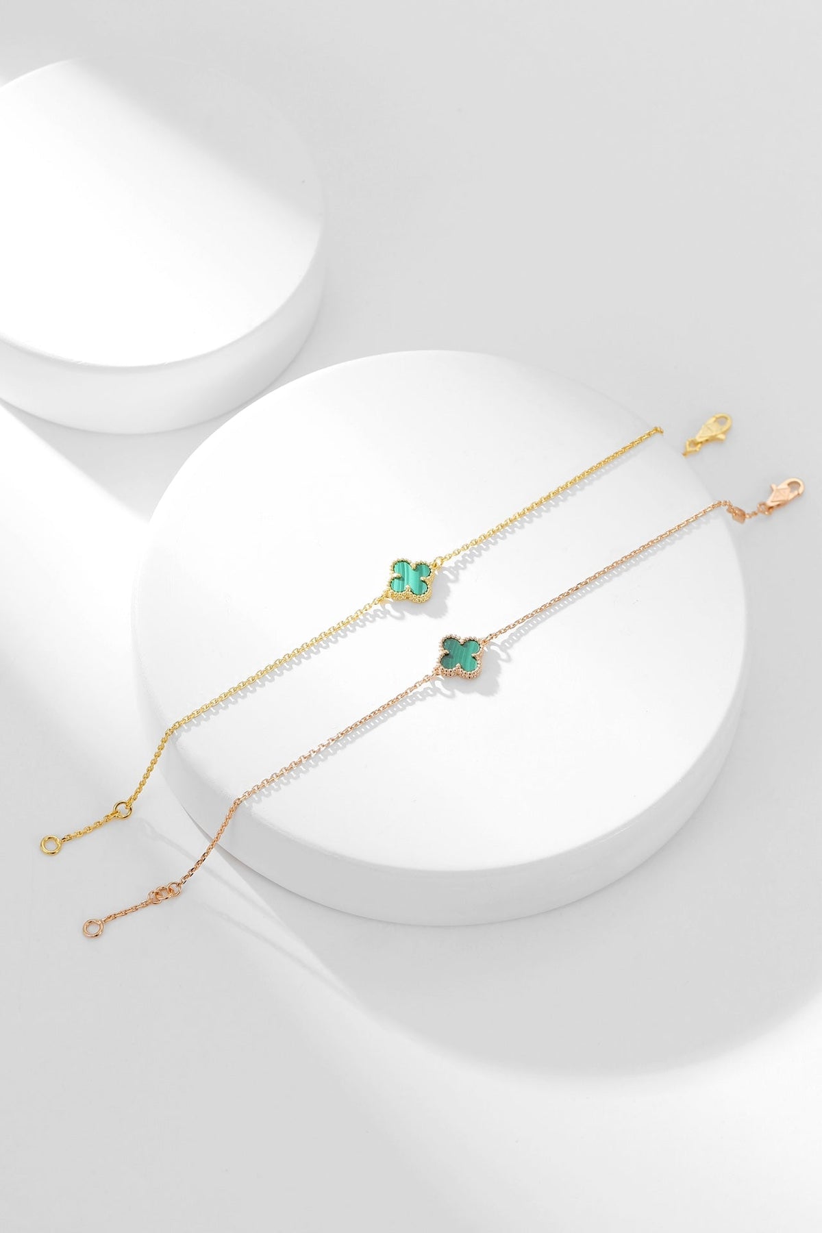 [LumiVibe]CLOVER BRACELET MALACHITE 1 MOTIF