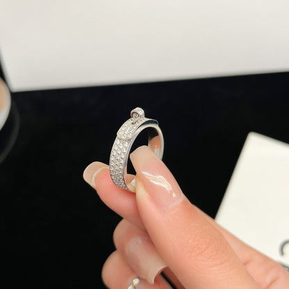 [LumiVibe]KELLY SILVER DIAMOND RING
