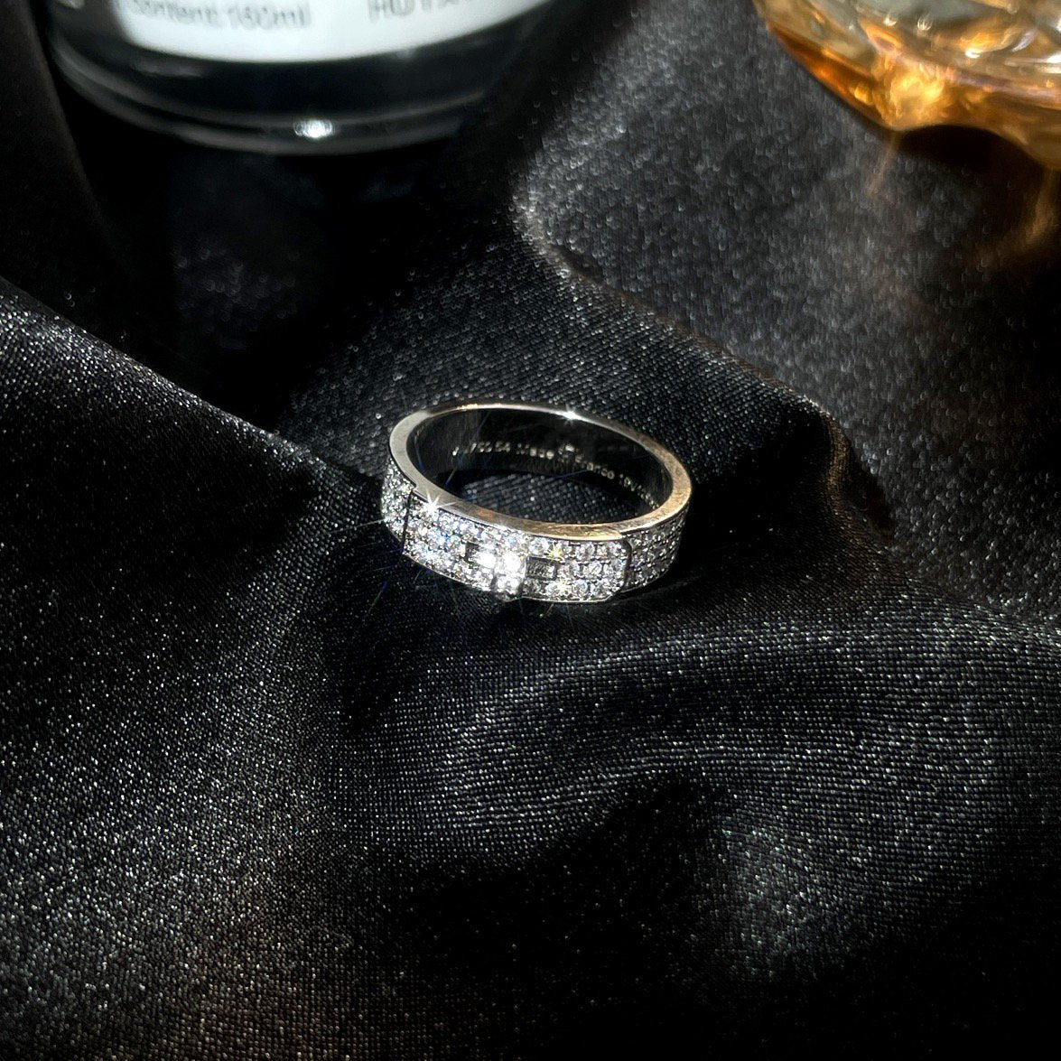 [LumiVibe]KELLY SILVER DIAMOND RING