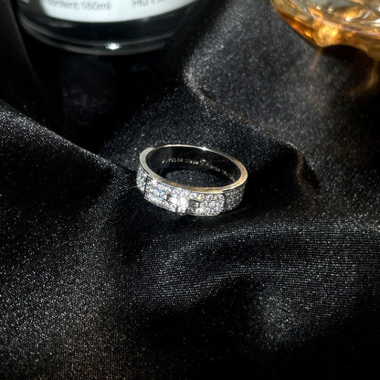 [LumiVibe]KELLY SILVER DIAMOND RING