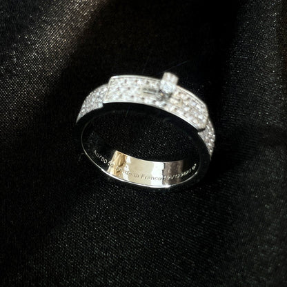 [LumiVibe]KELLY SILVER DIAMOND RING