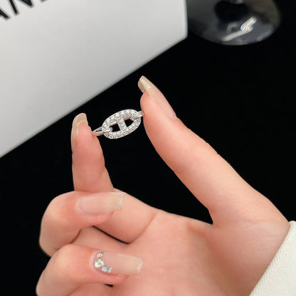 [LumiVibe]RONDE SMALL SILVER DIAMOND RING