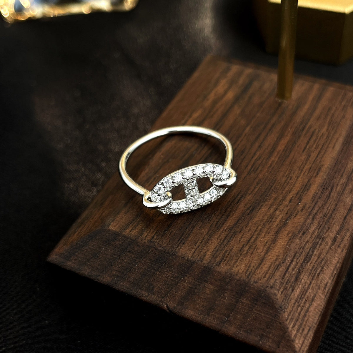 [LumiVibe]RONDE SMALL SILVER DIAMOND RING