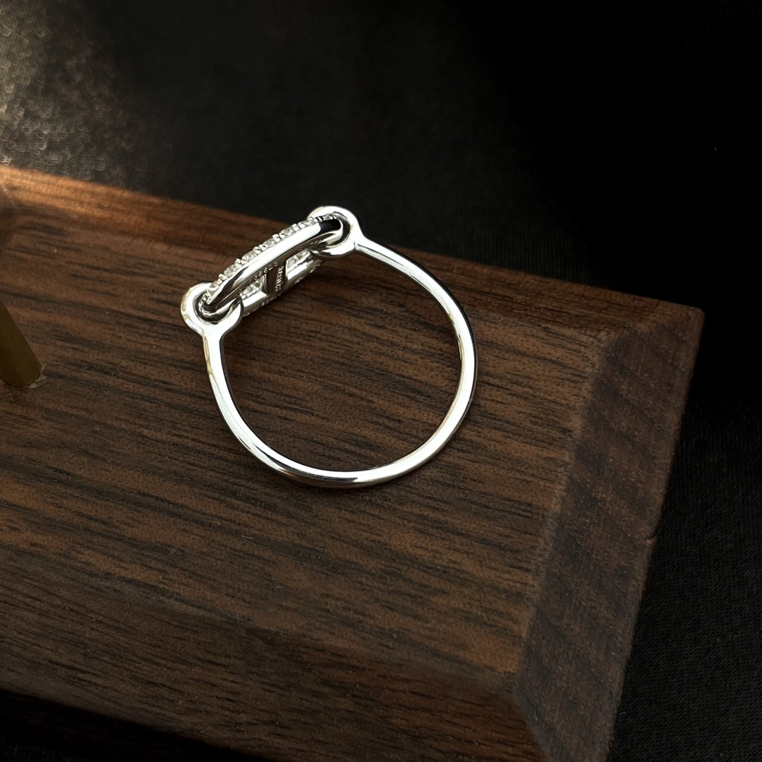 [LumiVibe]RONDE SMALL SILVER DIAMOND RING