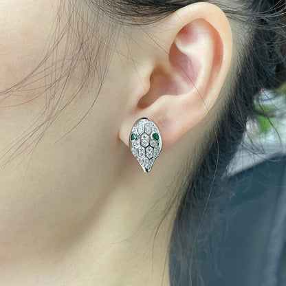 [LumiVibe]SERPENT DIAMOND STUD EARRINGS