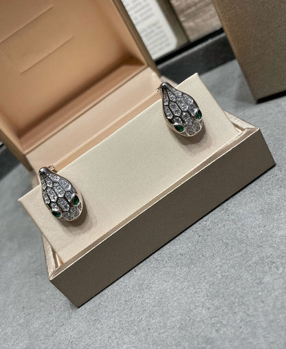 [LumiVibe]SERPENT DIAMOND STUD EARRINGS