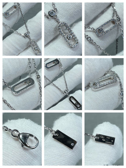 [LumiVibe]MOVE 2 ROW DIAMOND NECKLACE