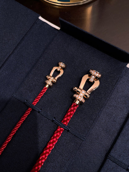 [LumiVibe]FORCE 10 HALF DIAMOND PINK GOLD RED CORDERI LARGE AND MEDIUM MODEL