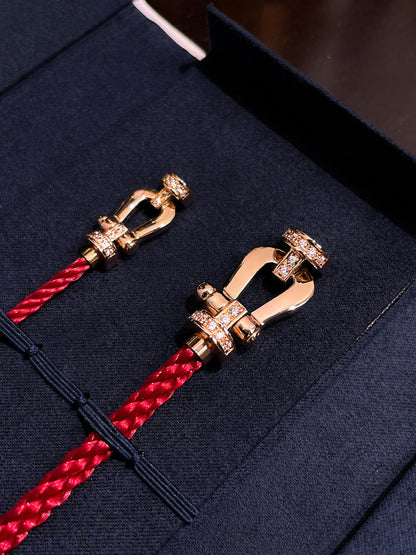 [LumiVibe]FORCE 10 HALF DIAMOND PINK GOLD RED CORDERI LARGE AND MEDIUM MODEL
