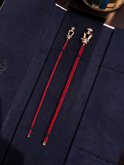 [LumiVibe]FORCE 10 HALF DIAMOND PINK GOLD RED CORDERI LARGE AND MEDIUM MODEL