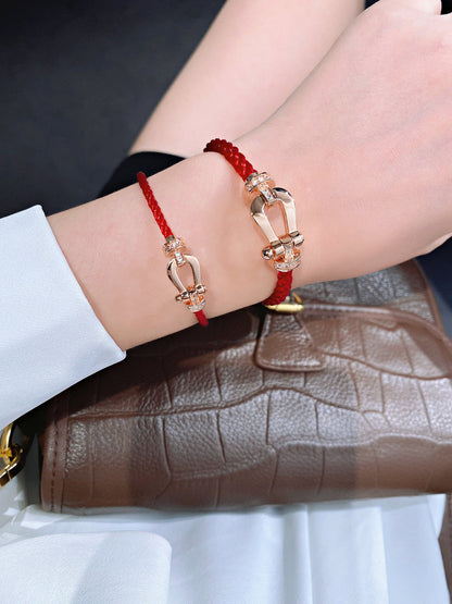 [LumiVibe]FORCE 10 HALF DIAMOND PINK GOLD RED CORDERI LARGE AND MEDIUM MODEL