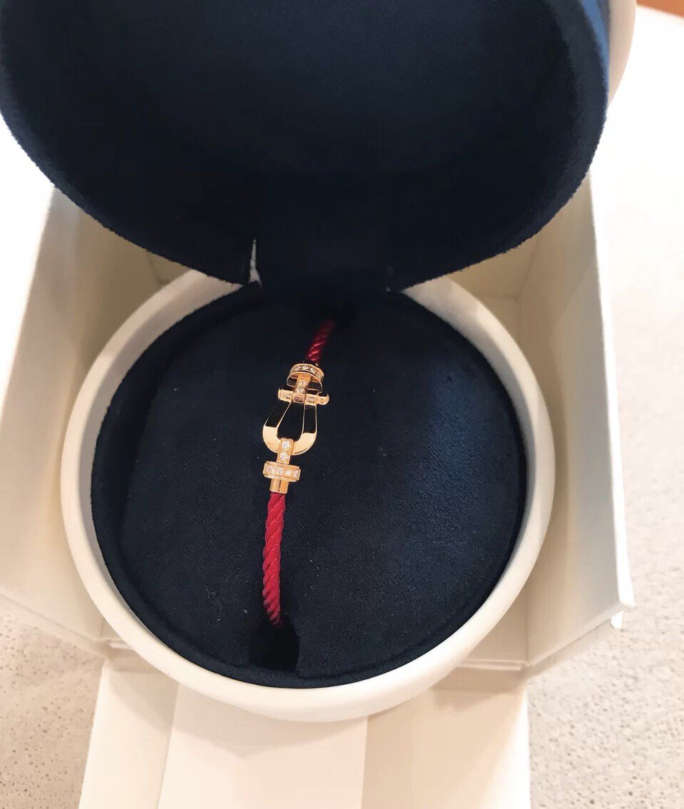 [LumiVibe]FORCE 10 HALF DIAMOND PINK GOLD RED CORDERI LARGE AND MEDIUM MODEL
