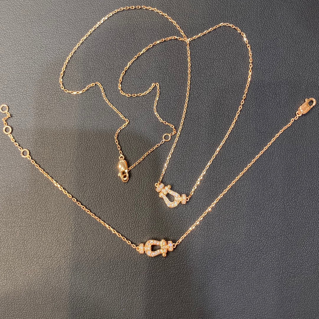 [LumiVibe]FORCE 10 DIAMOND PINK GOLD NECKLACE MINI MODEL