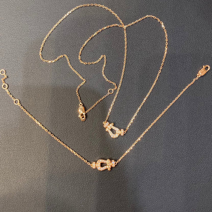 [LumiVibe]FORCE 10 DIAMOND PINK GOLD NECKLACE MINI MODEL