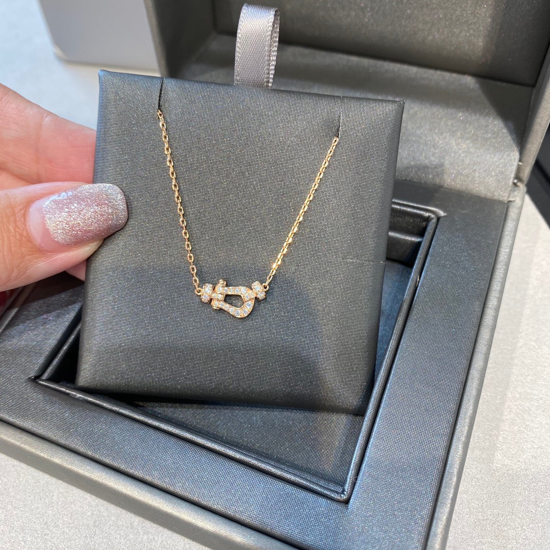 [LumiVibe]FORCE 10 DIAMOND PINK GOLD NECKLACE MINI MODEL