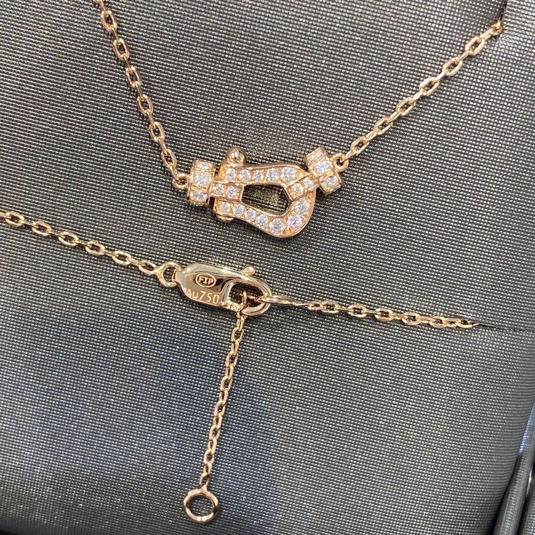 [LumiVibe]FORCE 10 DIAMOND PINK GOLD NECKLACE MINI MODEL