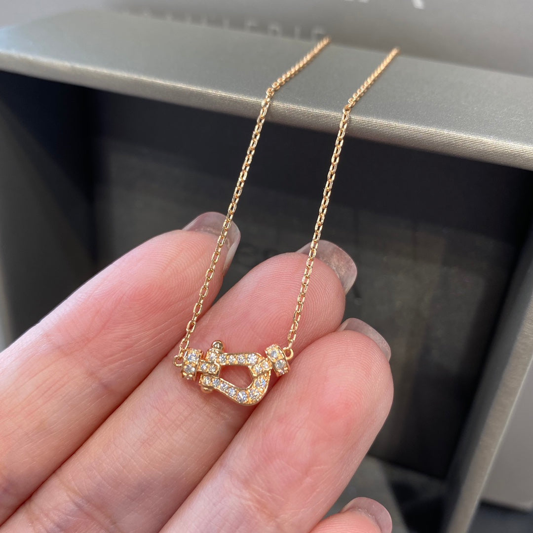 [LumiVibe]FORCE 10 DIAMOND PINK GOLD NECKLACE MINI MODEL