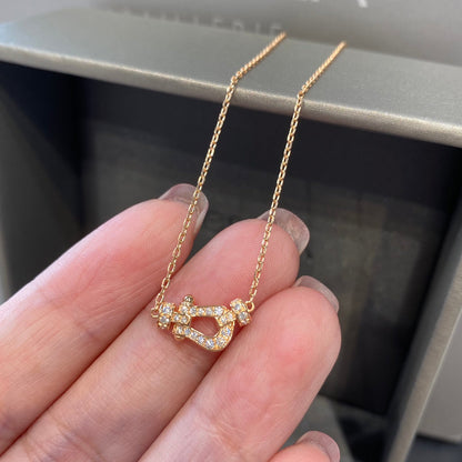 [LumiVibe]FORCE 10 DIAMOND PINK GOLD NECKLACE MINI MODEL