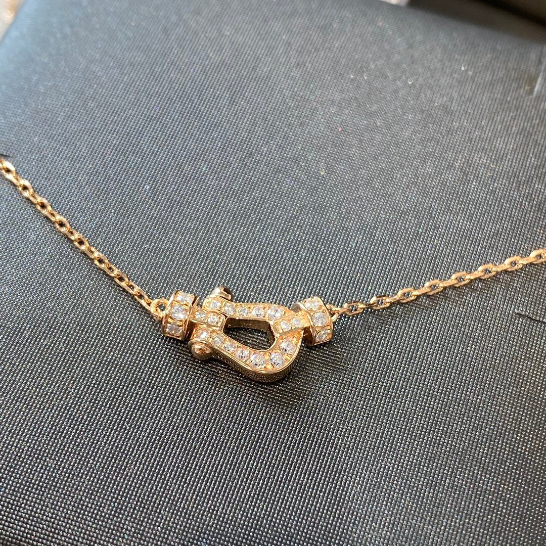 [LumiVibe]FORCE 10 DIAMOND PINK GOLD NECKLACE MINI MODEL