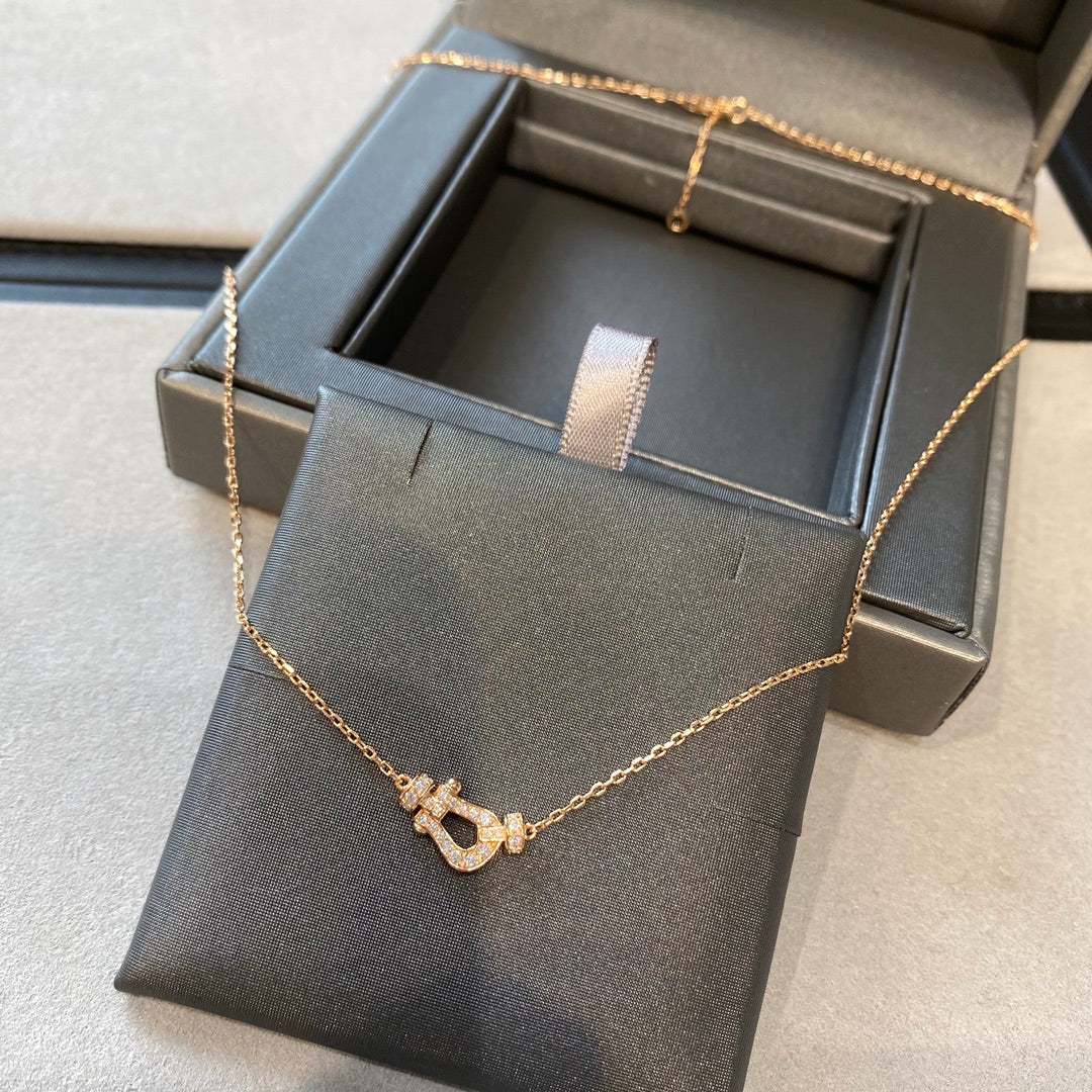 [LumiVibe]FORCE 10 DIAMOND PINK GOLD NECKLACE MINI MODEL
