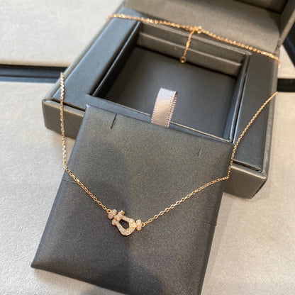[LumiVibe]FORCE 10 DIAMOND PINK GOLD NECKLACE MINI MODEL