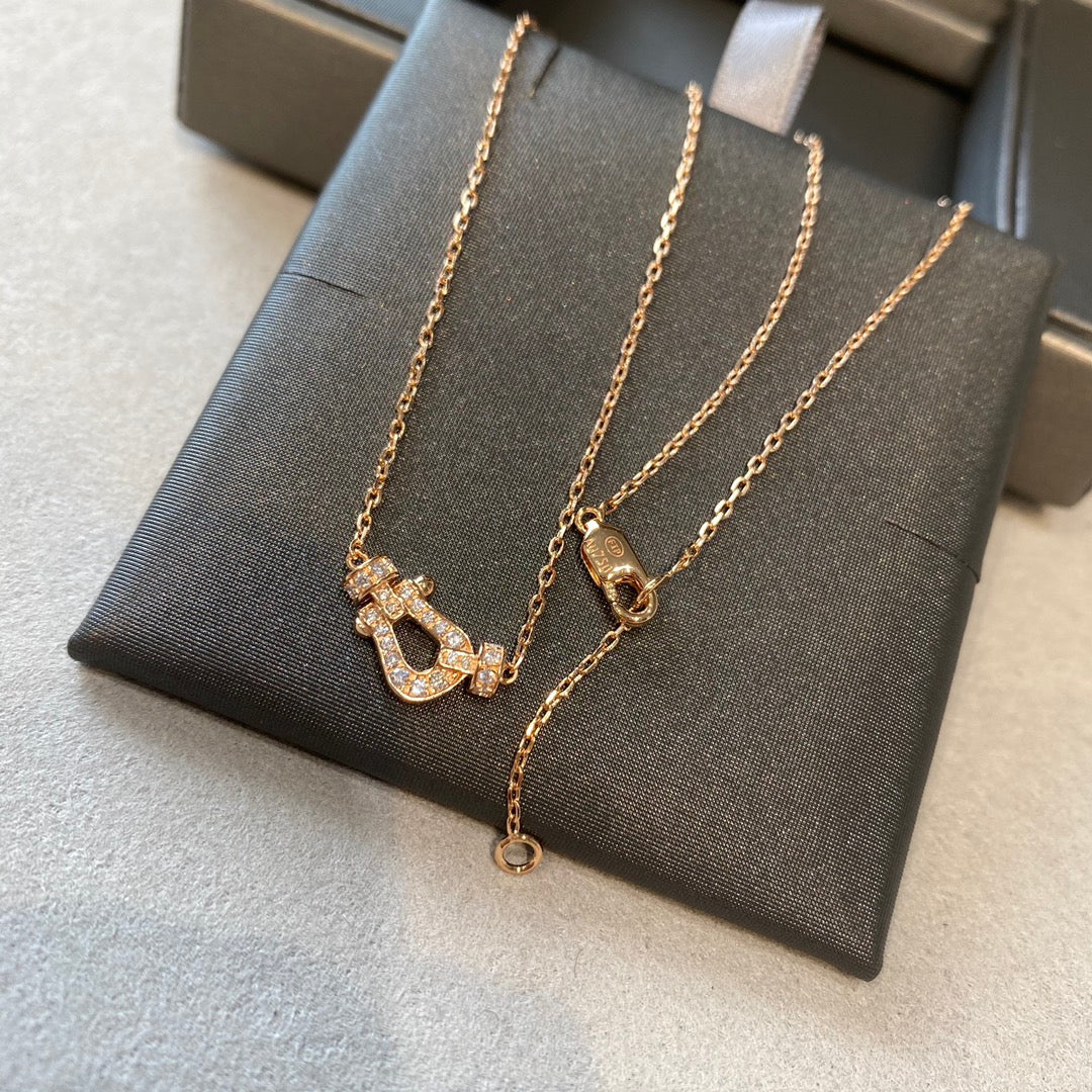 [LumiVibe]FORCE 10 DIAMOND PINK GOLD NECKLACE MINI MODEL