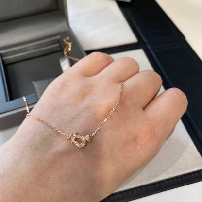 [LumiVibe]FORCE 10 DIAMOND PINK GOLD NECKLACE MINI MODEL