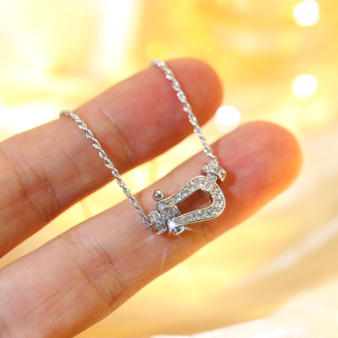 [LumiVibe]FORCE 10 DIAMOND SILVER NECKLACE MINI MODEL