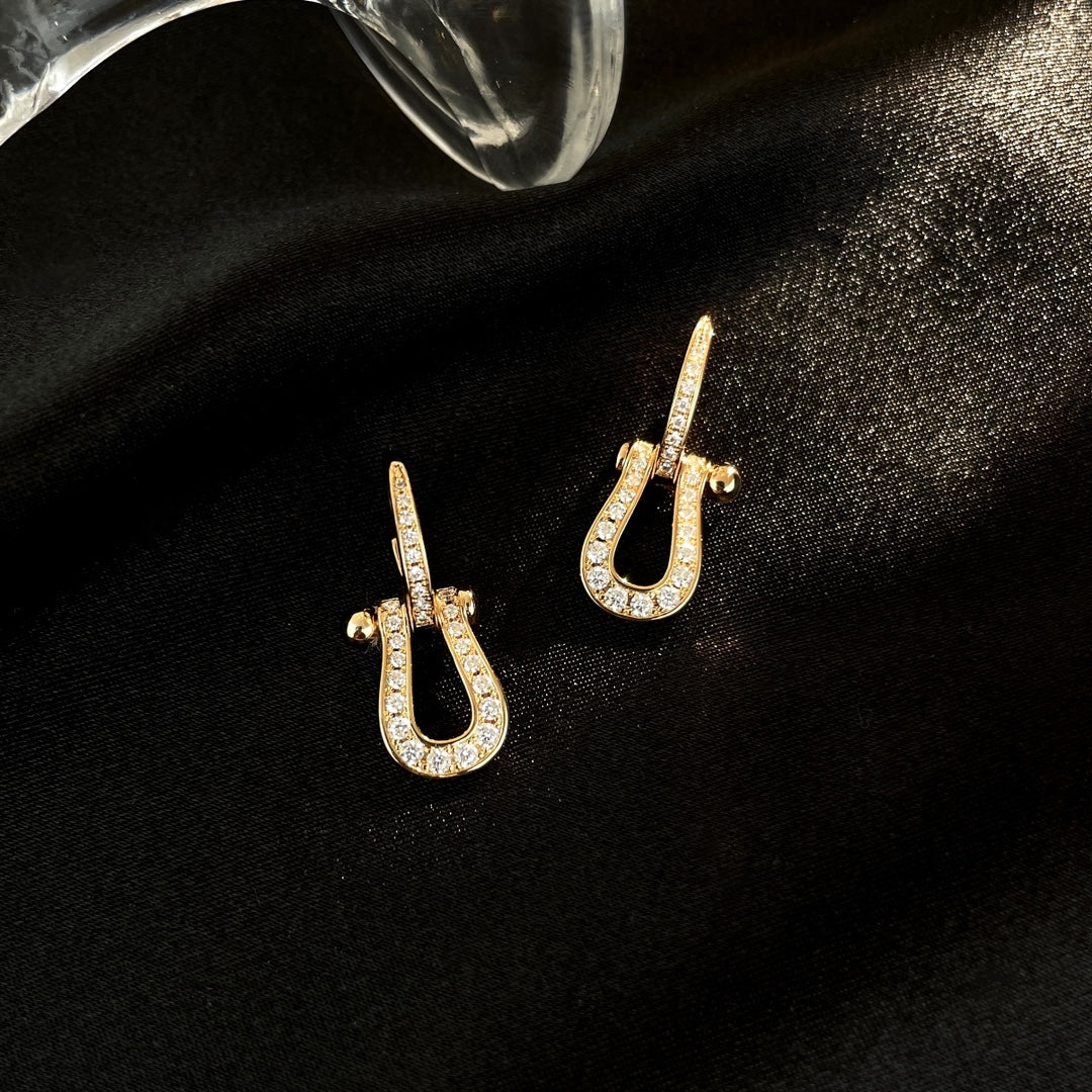 [LumiVibe]FORCE 10 FULL DIAMOND DROP EARRINGS MEDIUM MODEL