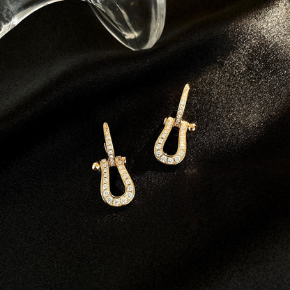 [LumiVibe]FORCE 10 FULL DIAMOND DROP EARRINGS MEDIUM MODEL