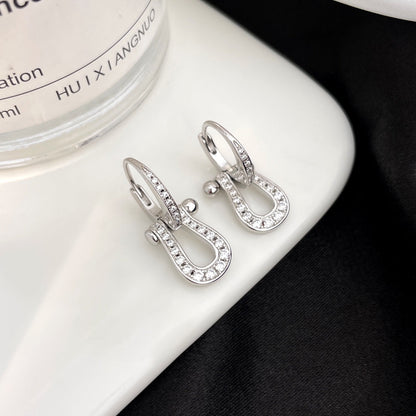 [LumiVibe]FORCE 10 FULL DIAMOND DROP EARRINGS MEDIUM MODEL