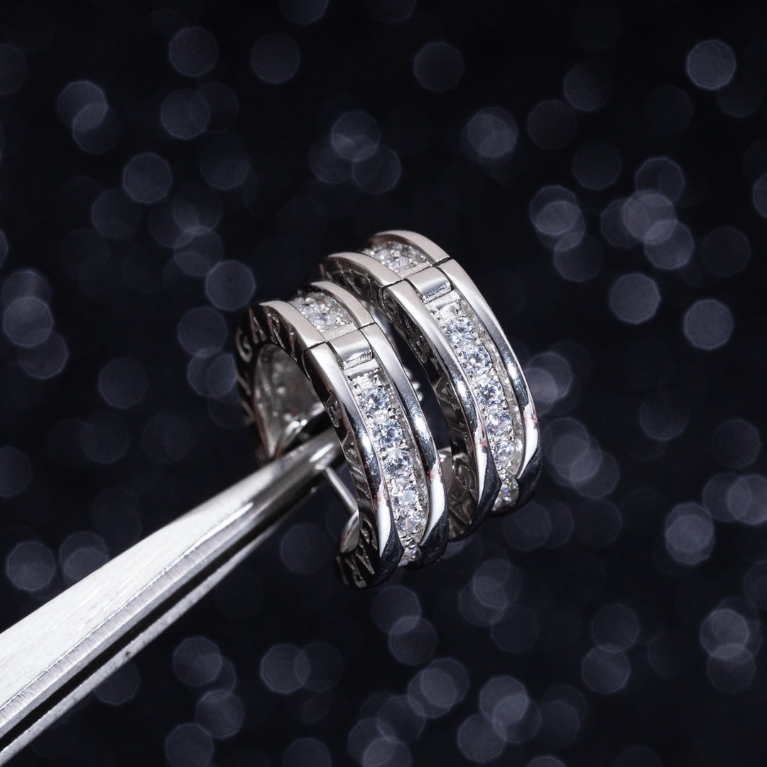 [LumiVibe]ZERO 1 MINI SILVER DIAMOND EARRINGS