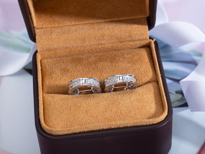 [LumiVibe]ZERO 1 MINI SILVER DIAMOND EARRINGS