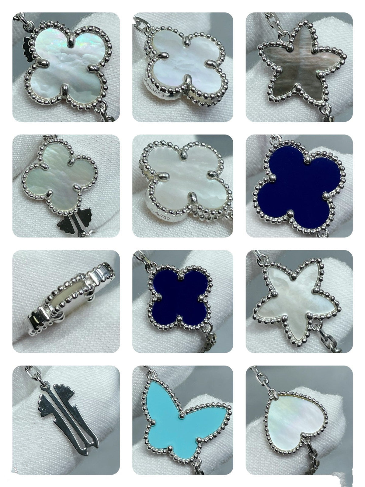 [LumiVibe]LUCKY CLOVER SILVER 11 MOTIF NECKLACE