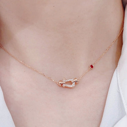 [LumiVibe]FORCE 10 DIAMOND PINK GOLD NECKLACE