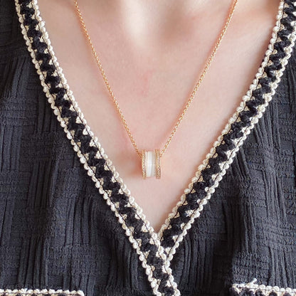[LumiVibe]ZERO 1 DIAMOND CERAMIC NECKLACE