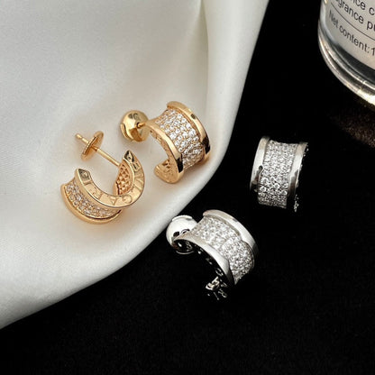 [LumiVibe]ZERO 1 DIAMOND PAVED EARRINGS