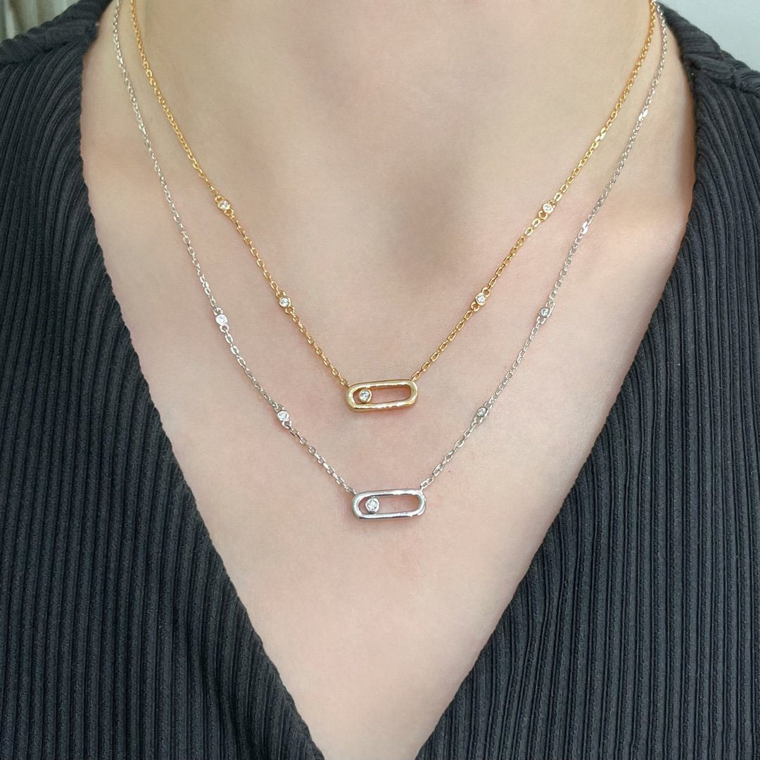 [LumiVibe]MOVE UNO DIAMOND NECKLACE