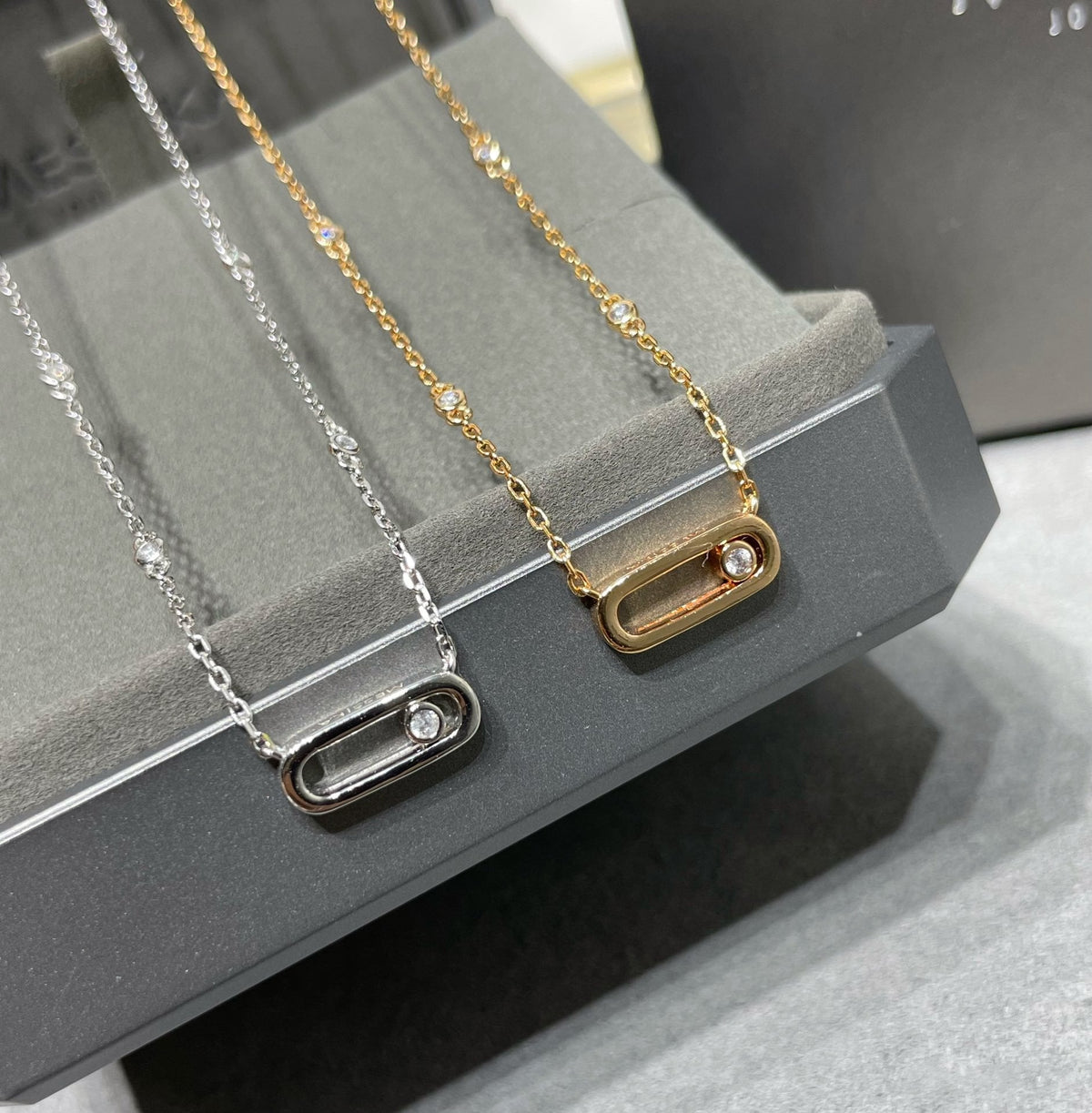 [LumiVibe]MOVE UNO DIAMOND NECKLACE